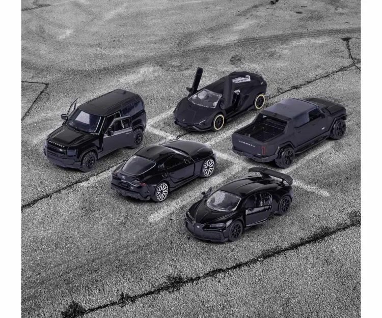 RIDE COOL - Black Edition - Zestaw 5 miniaturowych samochodów - 1:64