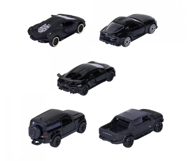 RIDE COOL - Black Edition - Zestaw 5 miniaturowych samochodów - 1:64