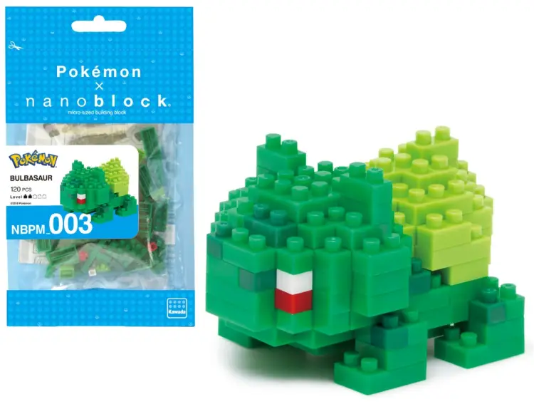POKEMON - Bulbasaur - Figurka Nanoblock 10 cm