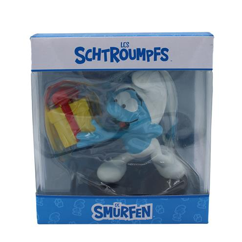 SMURF - Smerf Jokey z prezentem - Figurka 4 cale