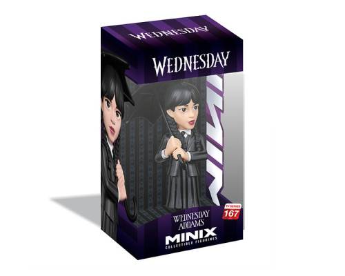 WEDNESDAY - Wednesday Addams z parasolem - Figurka Minix 12 cm