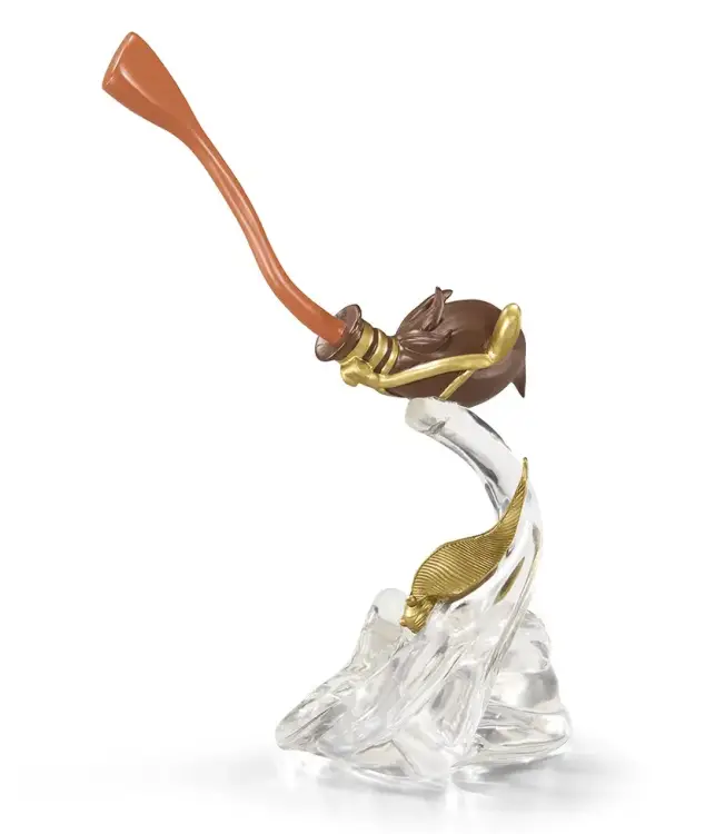 HARRY POTTER - Nimbus 2000 i Złoty Czarodziej - Statuetka Rekwizyty 14 cm