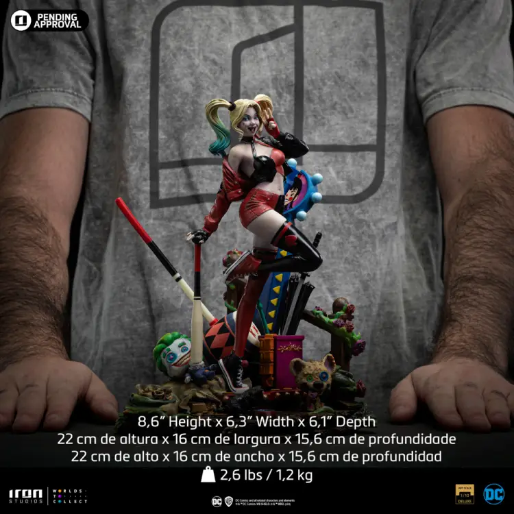 DC COMICS - Harley Quinn - Statua w skali 1/10 Deluxe 22 cm