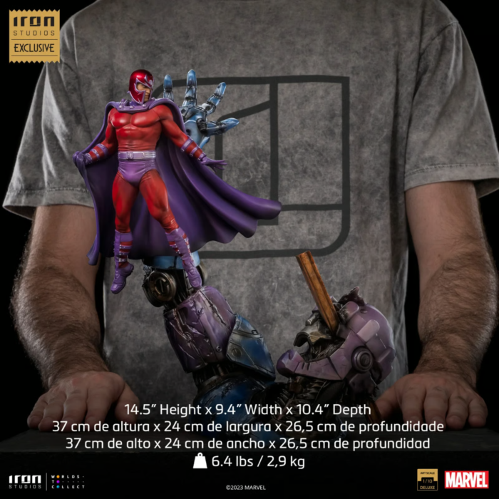 MARVEL-Magneto vs Sentinel-Statue Del. Art Skala 1/10 37 cm "2023 CCXP"