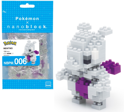POKEMON - Mewtwo - Figurka Nanoblock 10cm