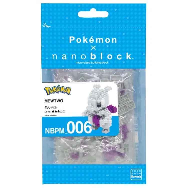 POKEMON - Mewtwo - Figurka Nanoblock 10cm