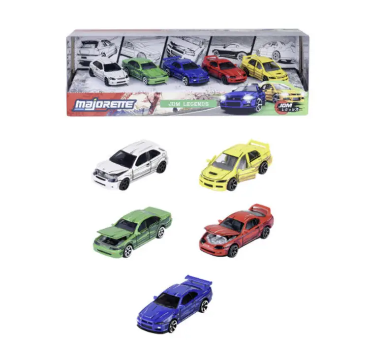 RIDE WILD - JDM Legends - Zestaw 5 miniaturowych samochodów - 1:64