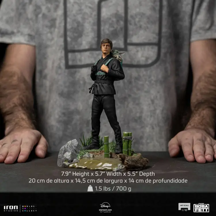KSIĘGA BOBA FETT - Luke & Grogu - Figurka 1/10 w skali artystycznej 20 cm