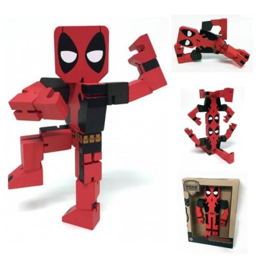 MARVEL - Figurka drewniana - Deadpool - 20 cm