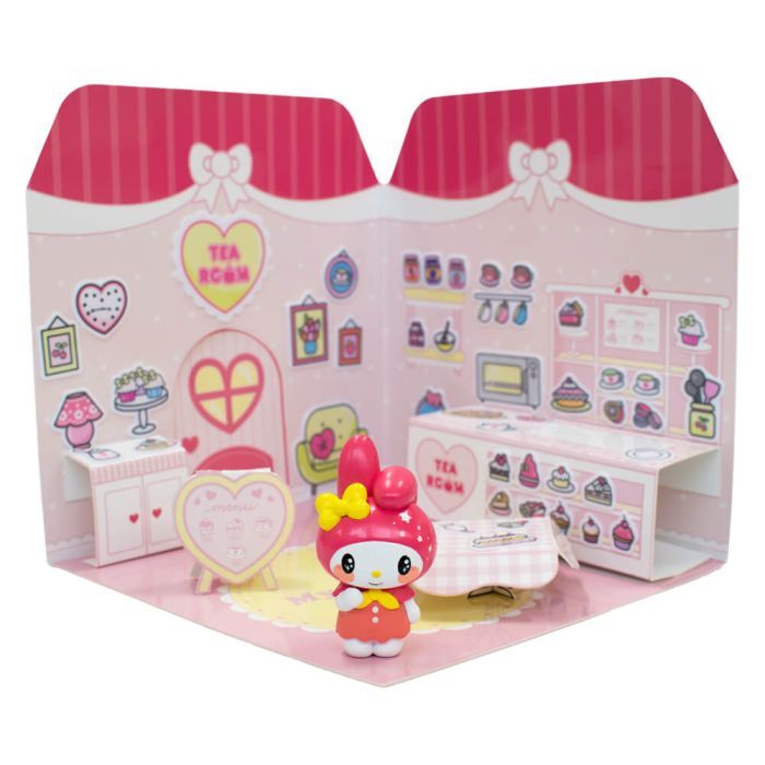 HELLO KITTY - Melody 6cm Naklejka Domek Herbaciarnia