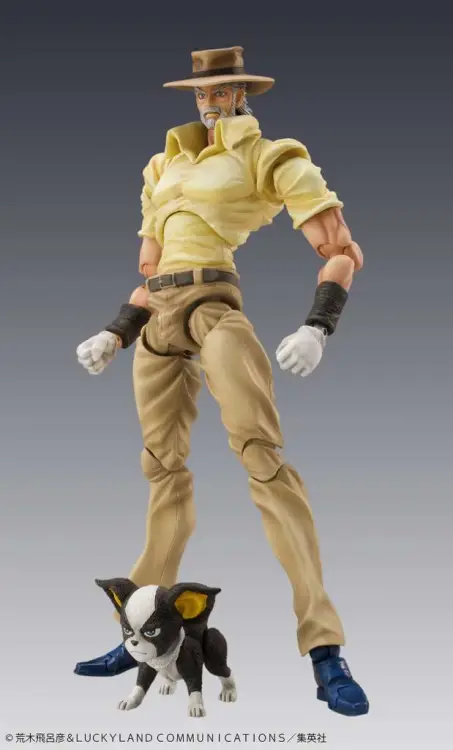 JOJO PART 3 - Joseph Joestar & Iggy - Figurka. Super Action Chozokado 15 cm