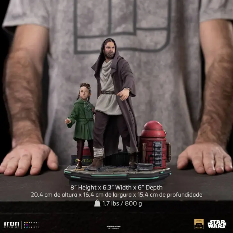 OBI-WAN KENOBI - Obi-Wan i młoda Leia - Statua z Art Scale 1/10 20cm