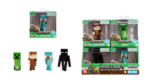 MINECRAFT - Wyświetlacz 2,5-calowych figurek - 4 modele - 12 szt.