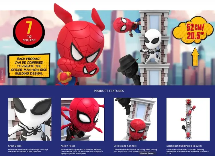SPIDER-MAN - Tower Series - Asortyment 12 opakowań 8 cm