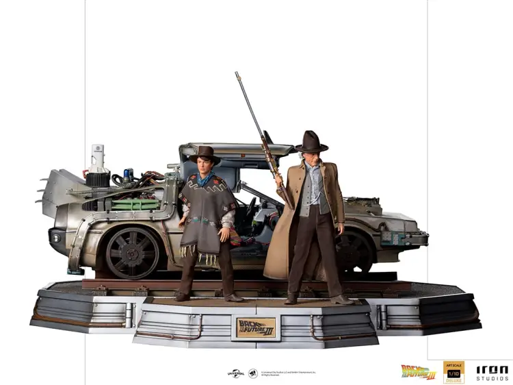BACK TO THE FUTURE 3 - Delorean Full Set - ArtScale 1/10 - 32 cm