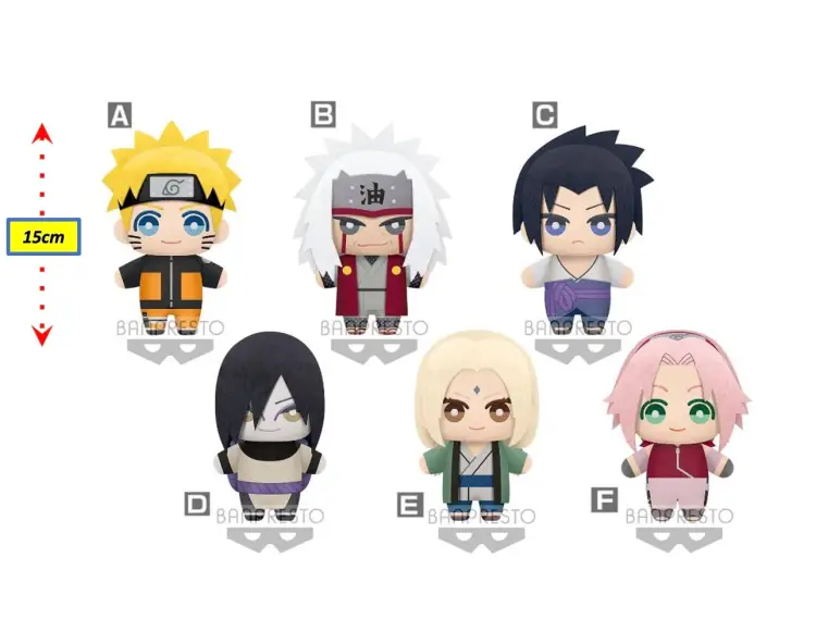 NARUTO SHIPPUDEN - Tomonui Plush vol 1 - Asortyment 9 pluszaków 15 cm