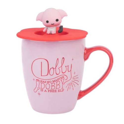 HARRY POTTER - Dobby - Kubek 350ml + silikonowa pokrywka z figurką 3D