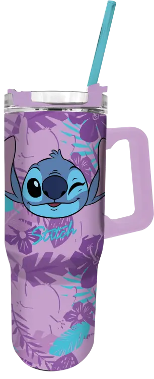 STITCH - Purple Flower - Kubek XXL Rambler - Rozmiar 39Oz