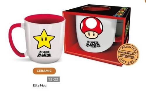 SUPER MARIO - Symbole - Kubek z elitarnym kolorowym wnętrzem - 13 uncji