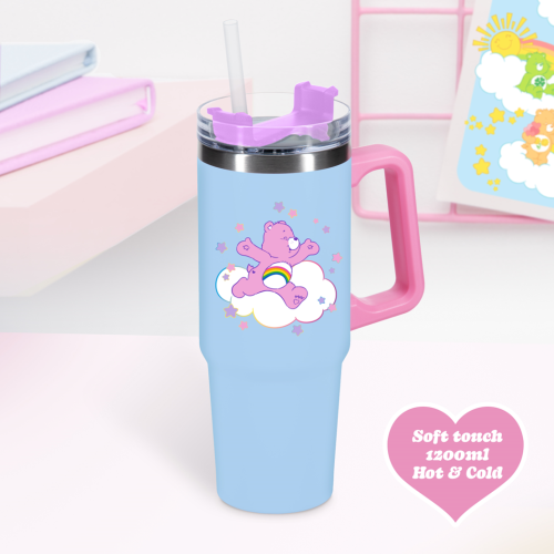 CARE BEARS - Kubek podróżny XL 1200ml ze słomką