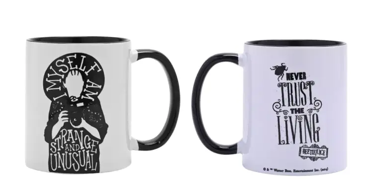 BEETLEJUICE - Black&White - Strange - Wewnętrzny kolorowy kubek - 10Oz