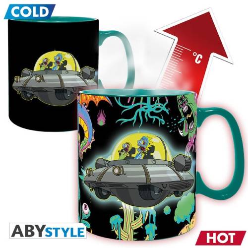 RICK & MORTY - Kubek termiczny 460 ml - Statek kosmiczny
