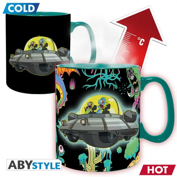 RICK & MORTY - Kubek termiczny 460 ml - Statek kosmiczny