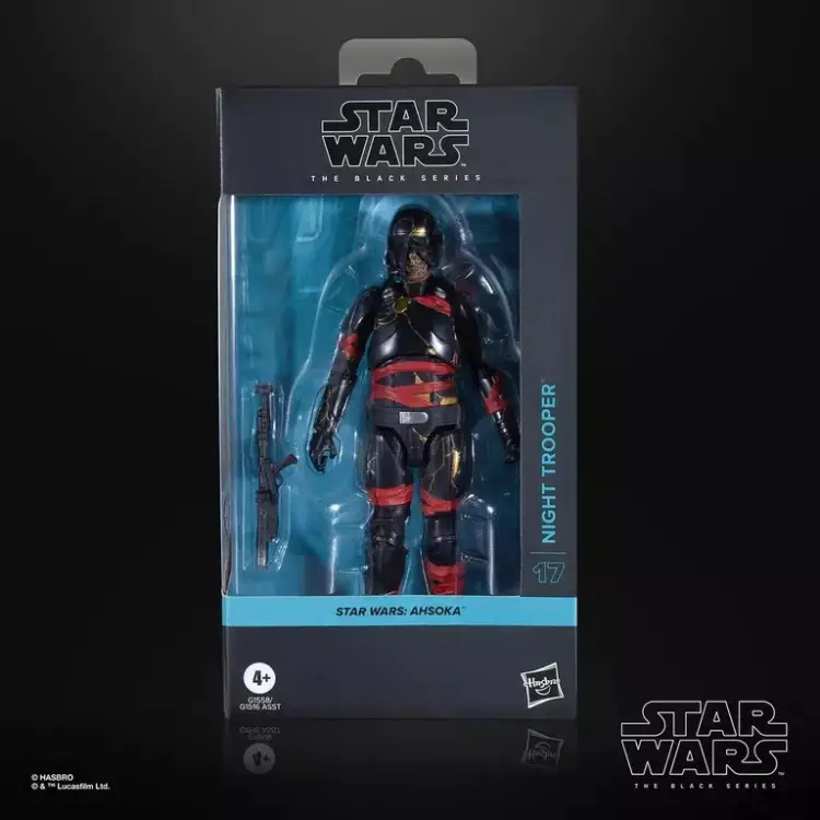 STAR WARS AHSOKA - Night Trooper - Figurka z czarnej serii 15 cm