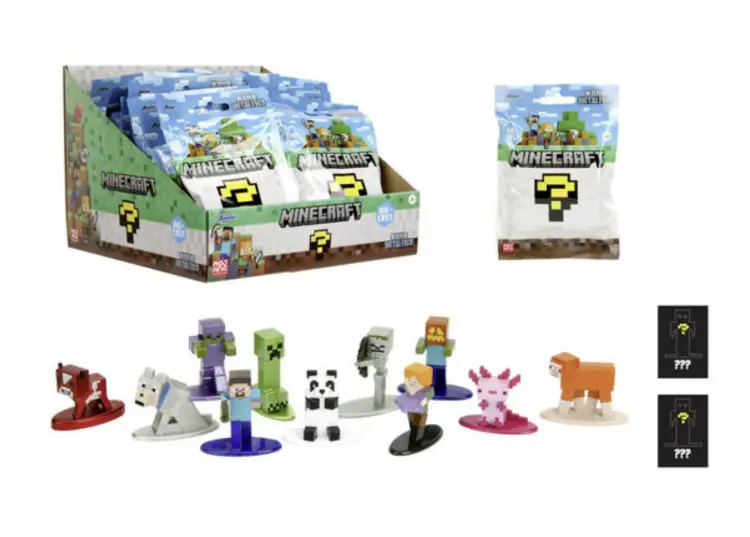 MINECRAFT - Wyświetlacz ślepych figurek Nano - 13 Asortyment - 24 szt.