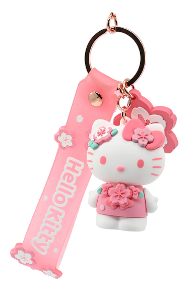 HELLO KITTY - Seria Sakura - Zestaw 12 breloków do kluczy 15,5 cm