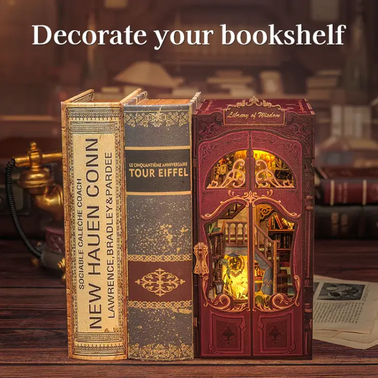 ZESTAW KSIĄŻEK - DIY - Biblioteka Mądrości - 281szt + Oświetlenie LED