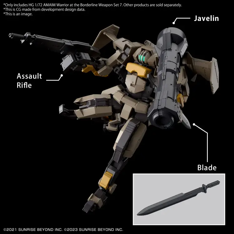 AMAIM - HG 1/72 AMAIM Weapon Set 7 - Zestaw modelarski
