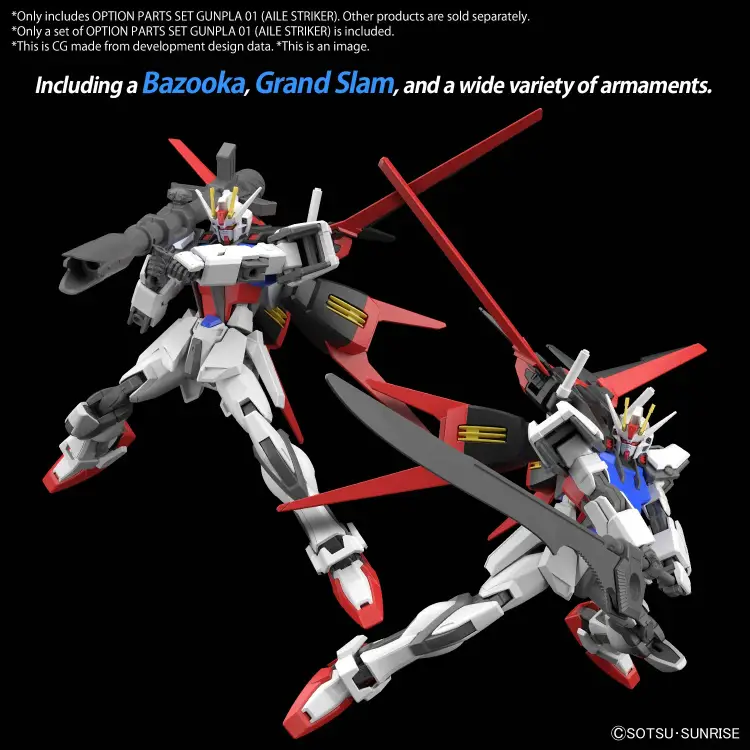 GUNDAM - Zestaw części opcjonalnych Gunpla 01 (Aile Striker) - Zestaw modelarski
