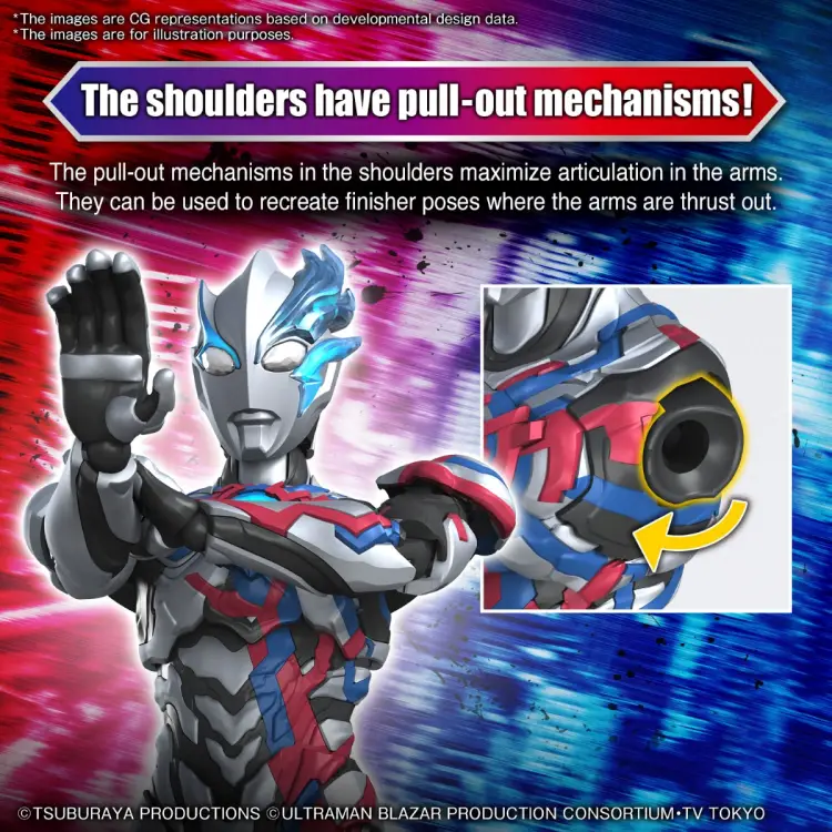 ULTRAMAN - Zestaw modelarski Ultraman Blazar z figurką Rise Standard