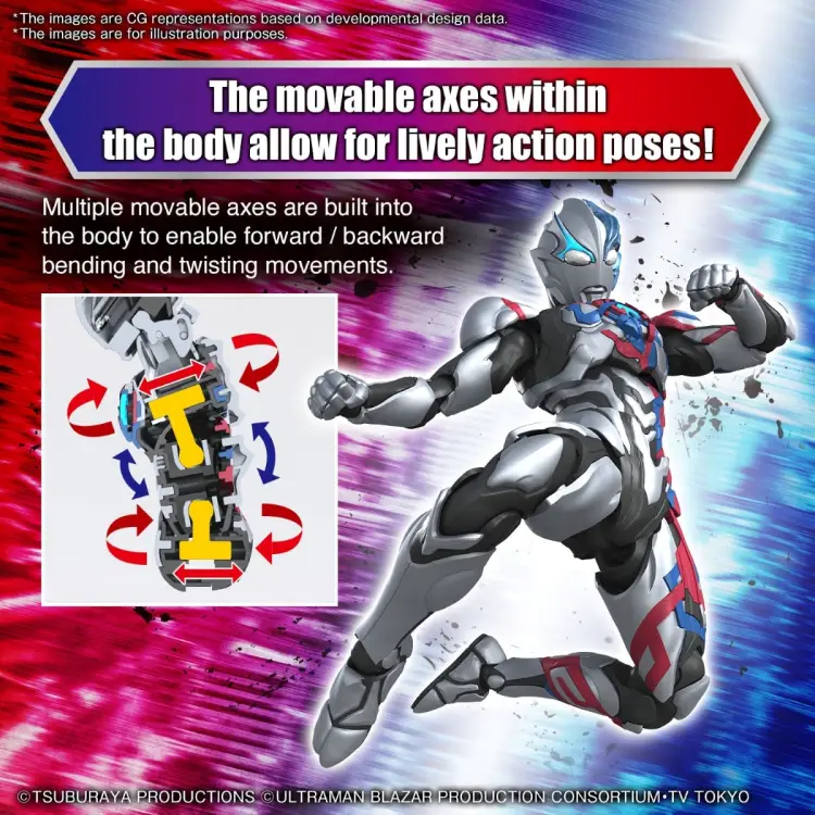 ULTRAMAN - Zestaw modelarski Ultraman Blazar z figurką Rise Standard