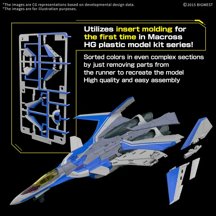 MACROSS - HG 1/100 VF-31J Siegfried (Hayate Use) Deluxe - Zestaw modelarski