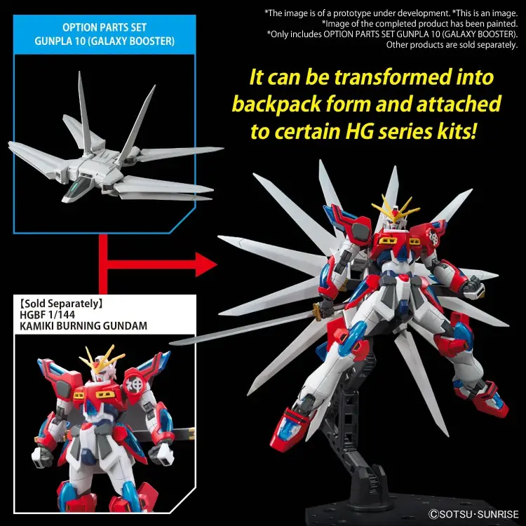 GUNDAM - Zestaw części opcjonalnych Gunpla 10 (Galaxy Booster) - Zestaw modelarski