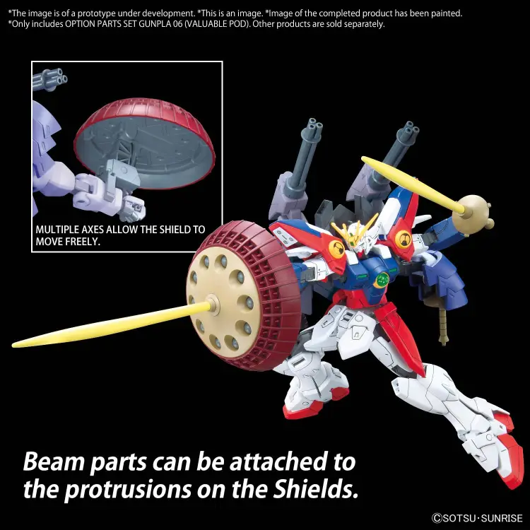 GUNDAM - Zestaw części opcjonalnych Gunpla 06 (cenna kapsuła) - Zestaw modelarski