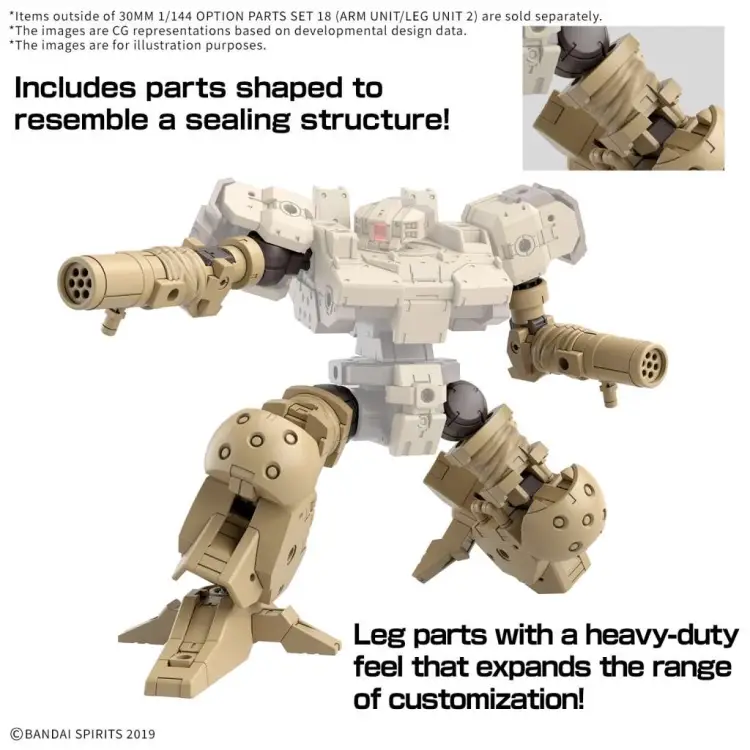 GUNDAM - 30MM 1/144 ZESTAW CZĘŚCI OPCJONALNYCH 18 - Zestaw modelarski