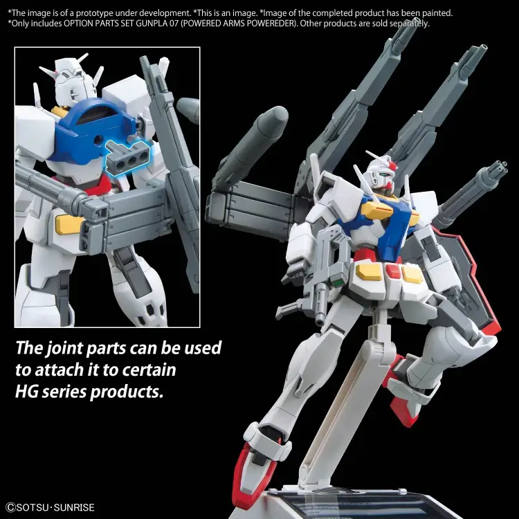 GUNDAM - Zestaw części opcjonalnych Gunpla 07 (Zasilany zasilacz broni) - Zestaw modelarski