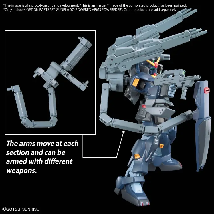 GUNDAM - Zestaw części opcjonalnych Gunpla 07 (Zasilany zasilacz broni) - Zestaw modelarski