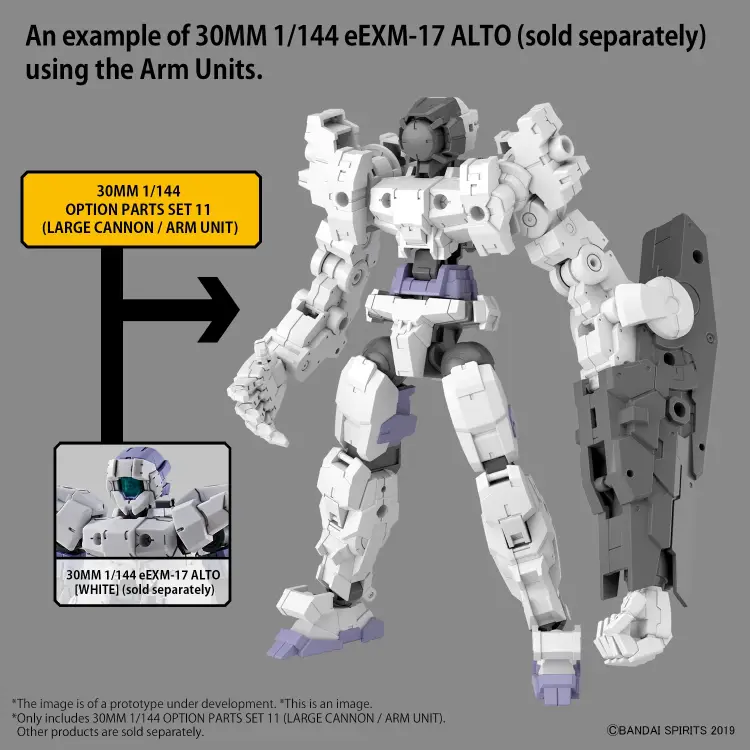 30MM - 1/144 Zestaw części opcjonalnych 11 (duże działo/ramię) - Zestaw modelarski