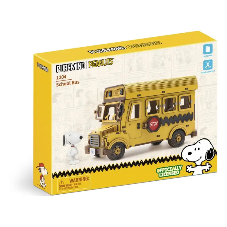 PEANUTS - Autobus szkolny - model drewniany
