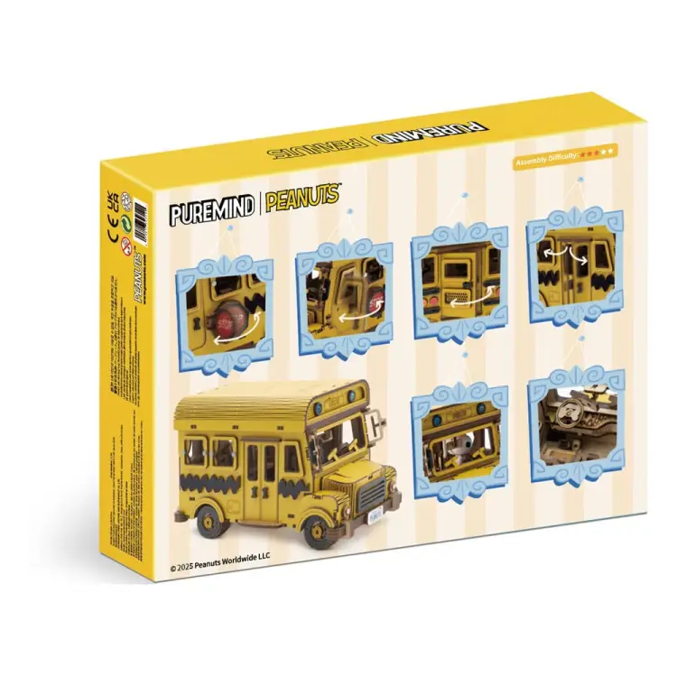 PEANUTS - Autobus szkolny - model drewniany