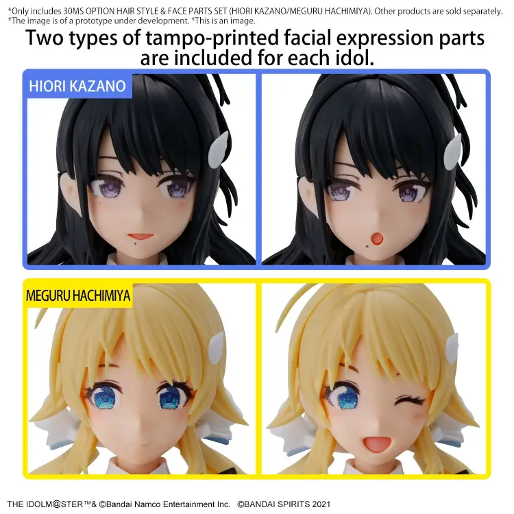 THE IDOLMASTER - Opcja 30MS Zestaw fryzur i części twarzy - Zestaw modelarski