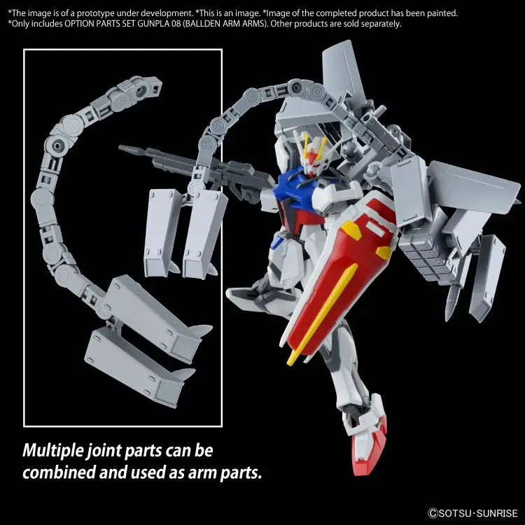 GUNDAM - Zestaw części opcjonalnych Gunpla 08 (Ramiona Balldena) - Zestaw modelarski