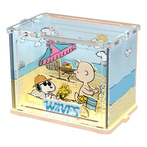 PEANUTS - Mini scena na plaży - model drewniany