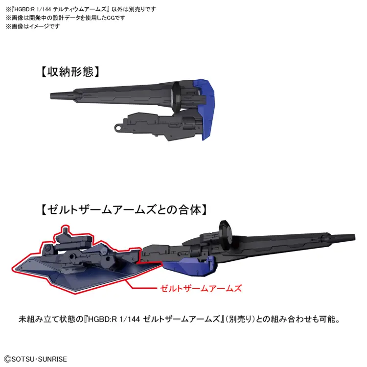 GUNDAM - HGBD:R 1/144 Tertium Arms - Zestaw modelarski