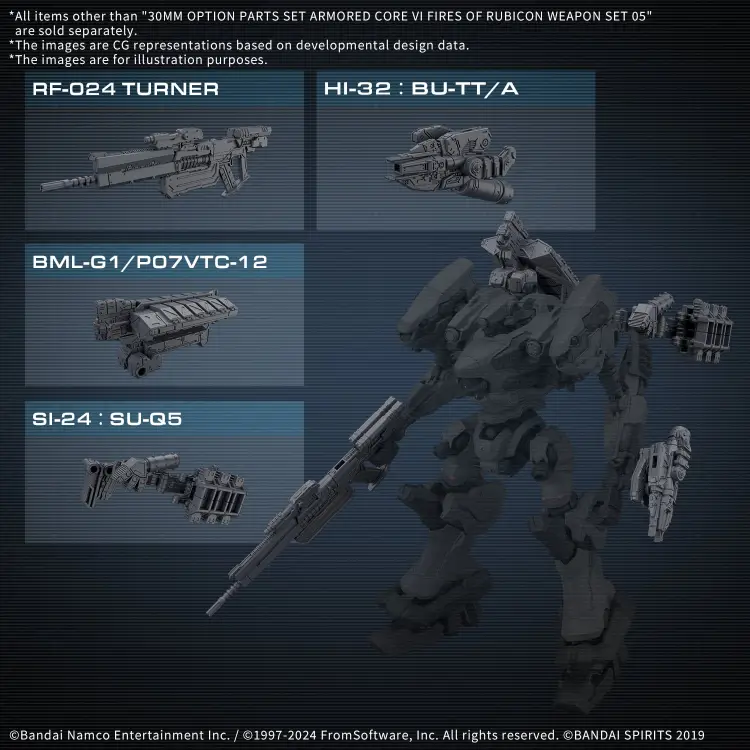 ARMORED CORE VI - Zestaw broni 05 - Zestaw modelarski