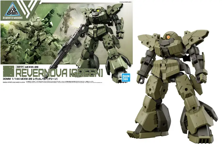 GUNDAM - 30mm 1/144 bEXM-28 Revernova Green - Zestaw modelarski